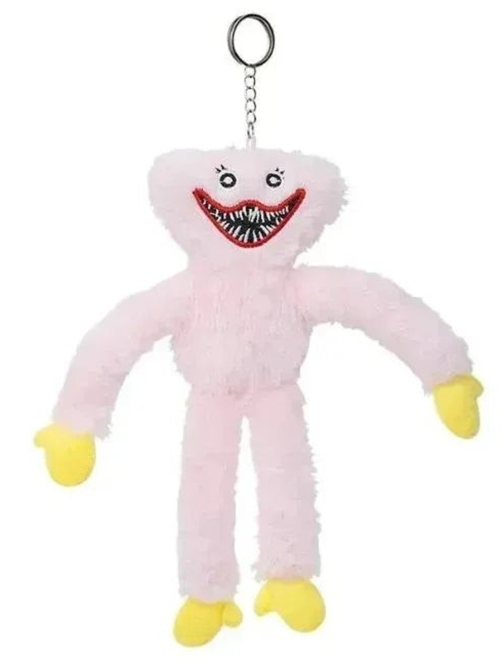 Pink Plush Character Keychain with Yellow Hands and Feet Kissy Missy Rare